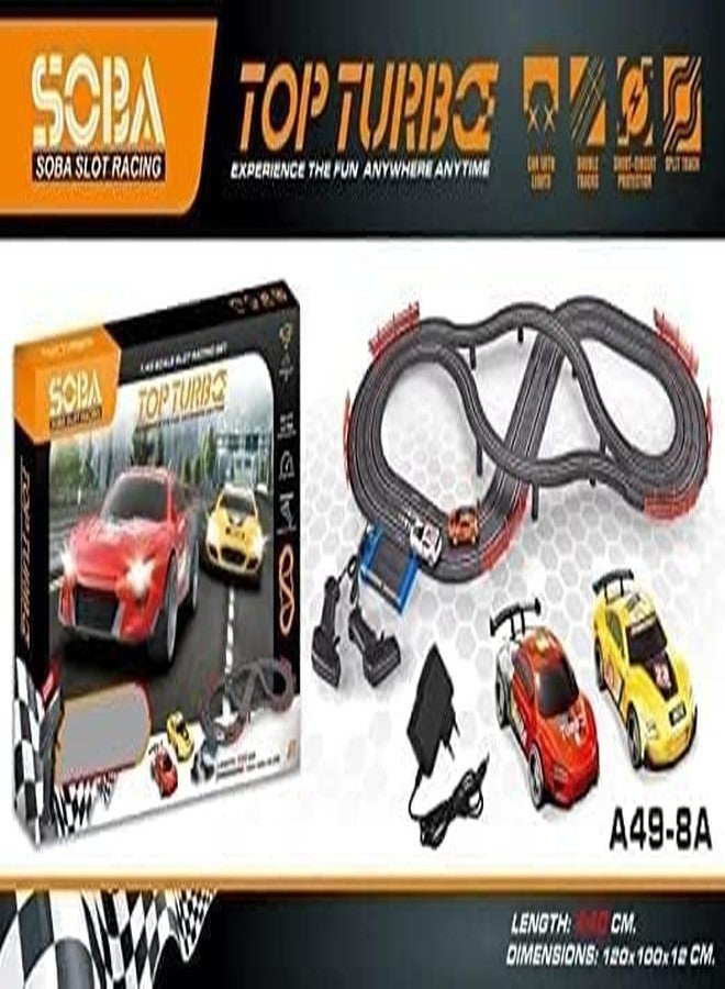 EXOMOON Soba Slot car Hand-Operate Track Cars Stainless Steel Track Set Racing Race Track (Multicolor) - Image 5